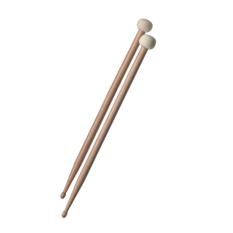 Stagg Hickory Combo-Tip Sticks w/ 5A Tip and 30mm Round Felt Head