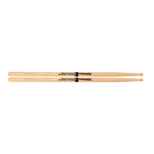 Promark TXPR7AW 7A Hickory Pro-Round Wood Tip Drumsticks