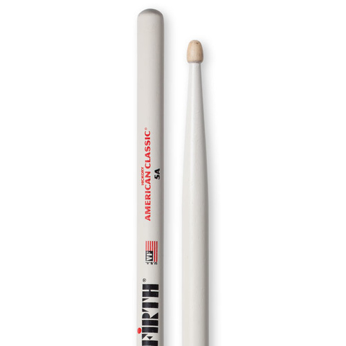 Vic Firth 5A WOOD TIP DRUMSTICKS WHITE HICKORY 5AW