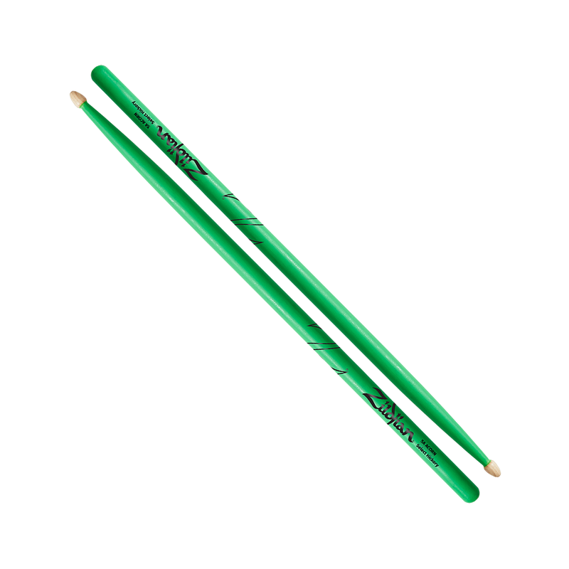 Drumsticks   Hickory  5A Wood Acorn Neon Green
